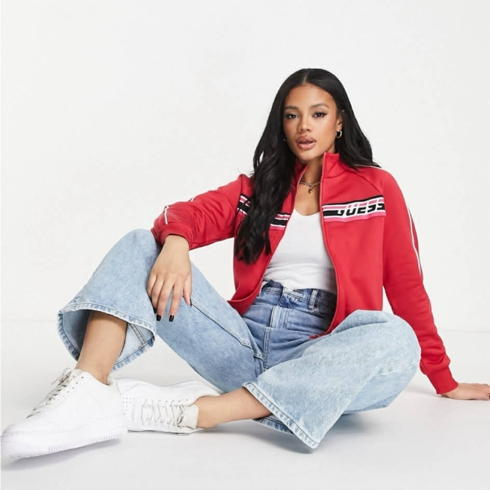 Guess Women's Red Track Jacket - Picture 2 of 9